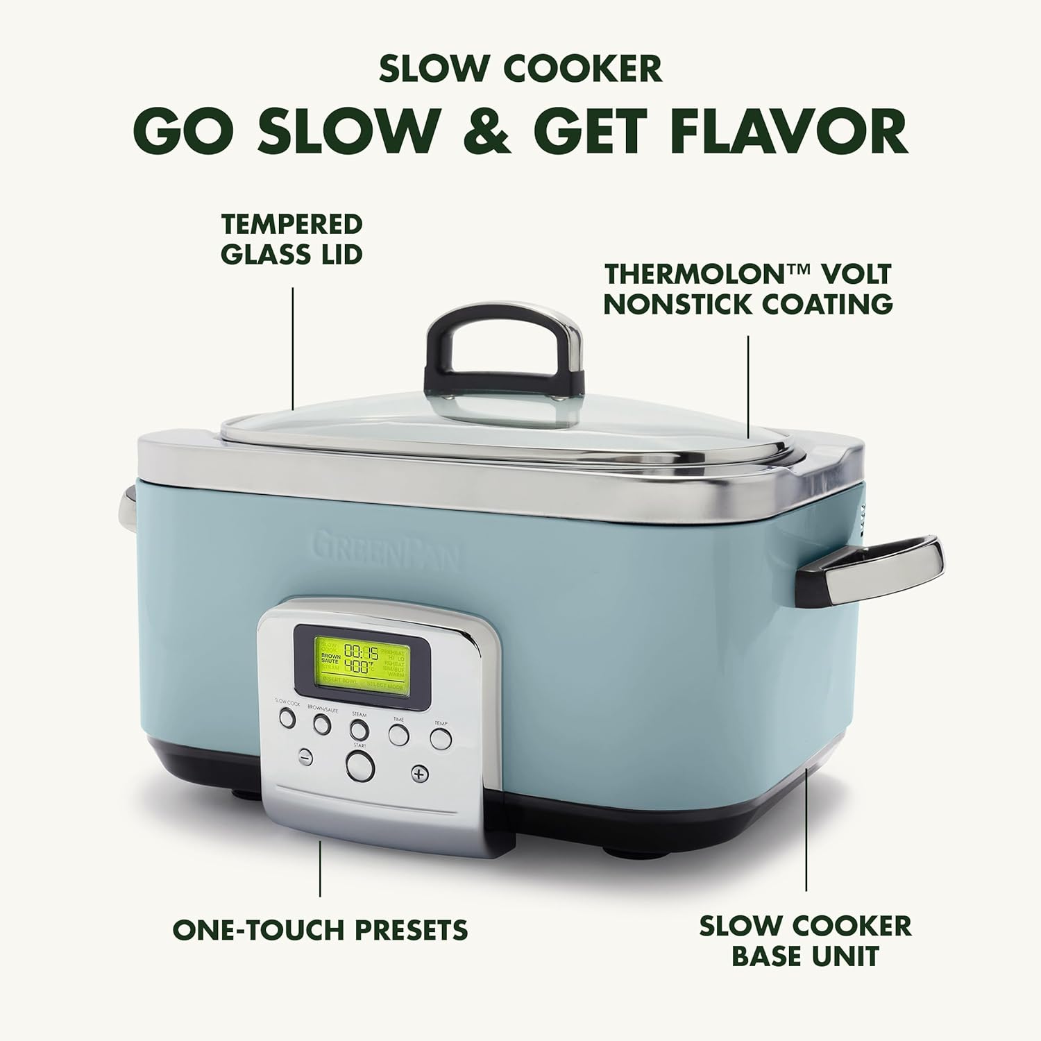 GREENPAN CC005314-001 Slow Cooker - Blue