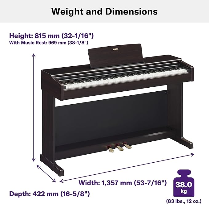 YAMAHA Arius YDP-145 Digital Piano - Black
