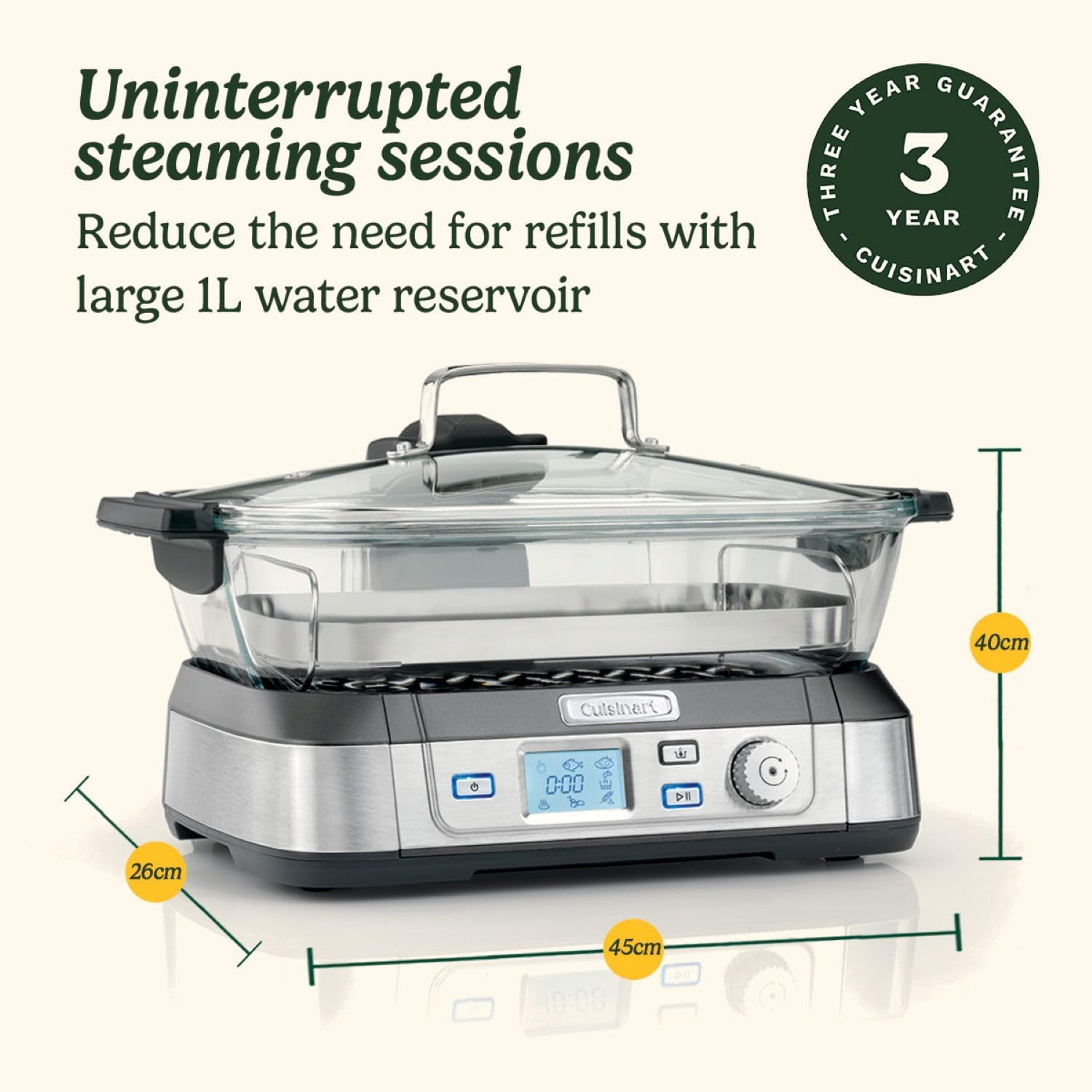 CUISINART CookFresh STM1000U Steamer - Silver & Black