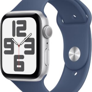 APPLE Watch SE Cellular (2023) - 40 mm Silver Aluminium Case with Storm Blue Sport Band S M