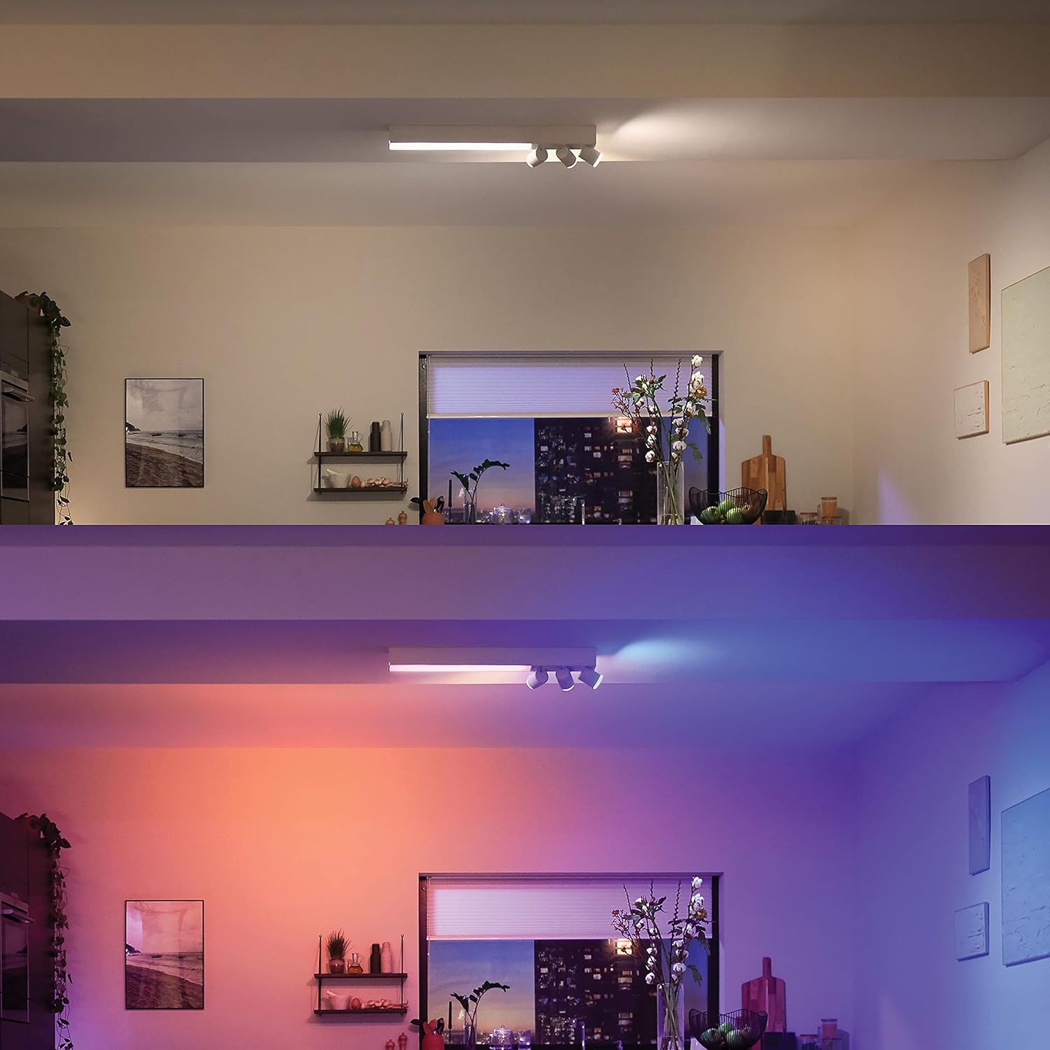 PHILIPS HUE White & Colour Ambiance Centris Ceiling Light - 3 Spot White