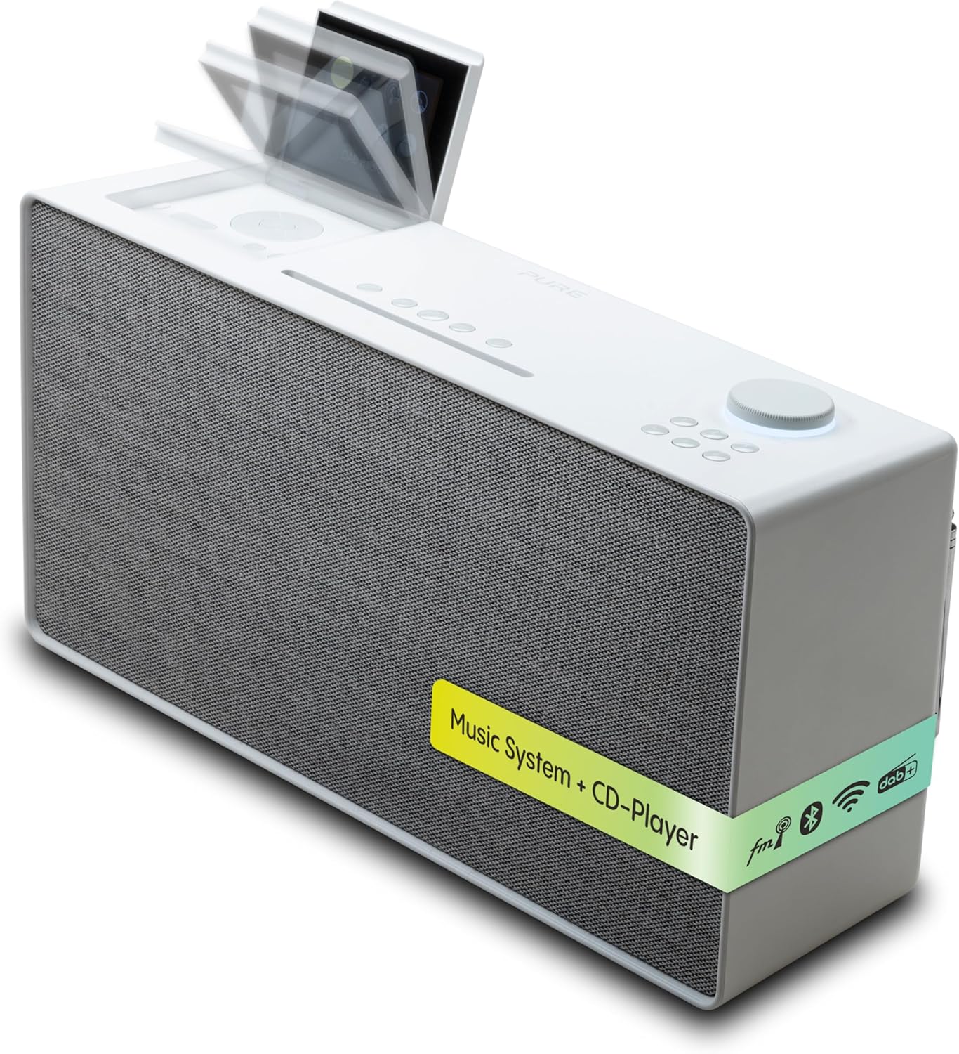 PURE Evoke Home DAB+ FM Smart Bluetooth Radio - Cotton White