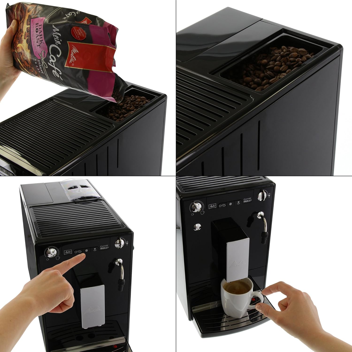 MELITTA Caffeo Solo & Perfect Milk E 957-101 Bean to Cup Coffee Machine - Black