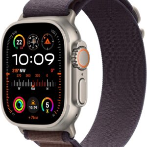 APPLE Watch Ultra 2 Cellular - 49 mm Titanium Case with Grey & Green Trail Loop M L