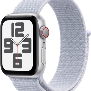APPLE Watch SE Cellular (2023) - 40 mm Silver Aluminium Case with Storm Blue Sport Band M L