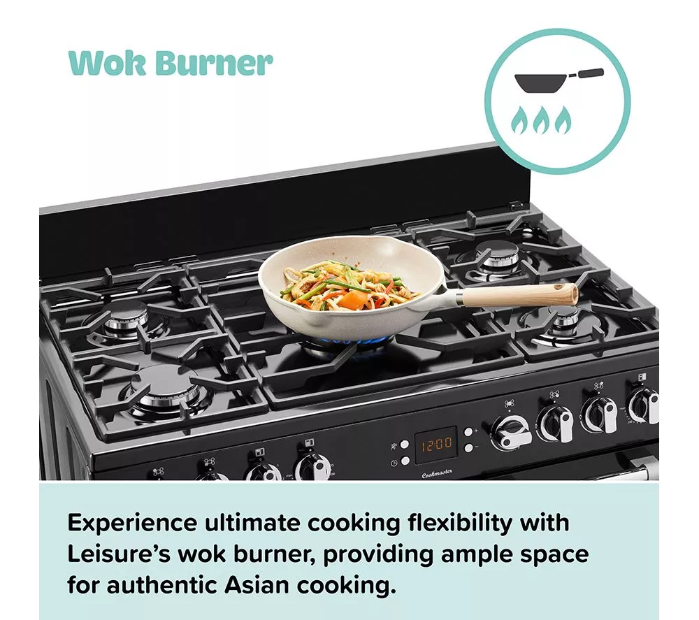 LEISURE Cookmaster CK90G232K 90 Dual Fuel Range Cooker - Black
