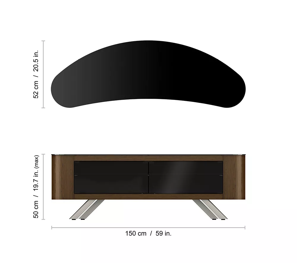 AVF Bay 1500 mm TV Stand - Walnut