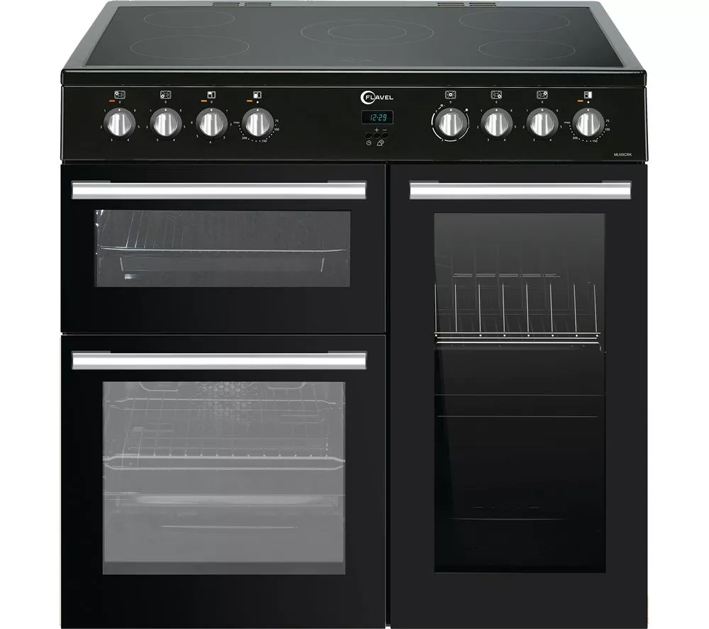 FLAVEL MLN9CRK 90 cm Electric Ceramic Range Cooker - Black