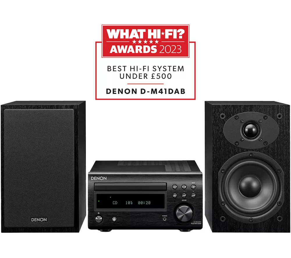 DENON DM-41DAB Wireless Traditional Hi-Fi System - Black