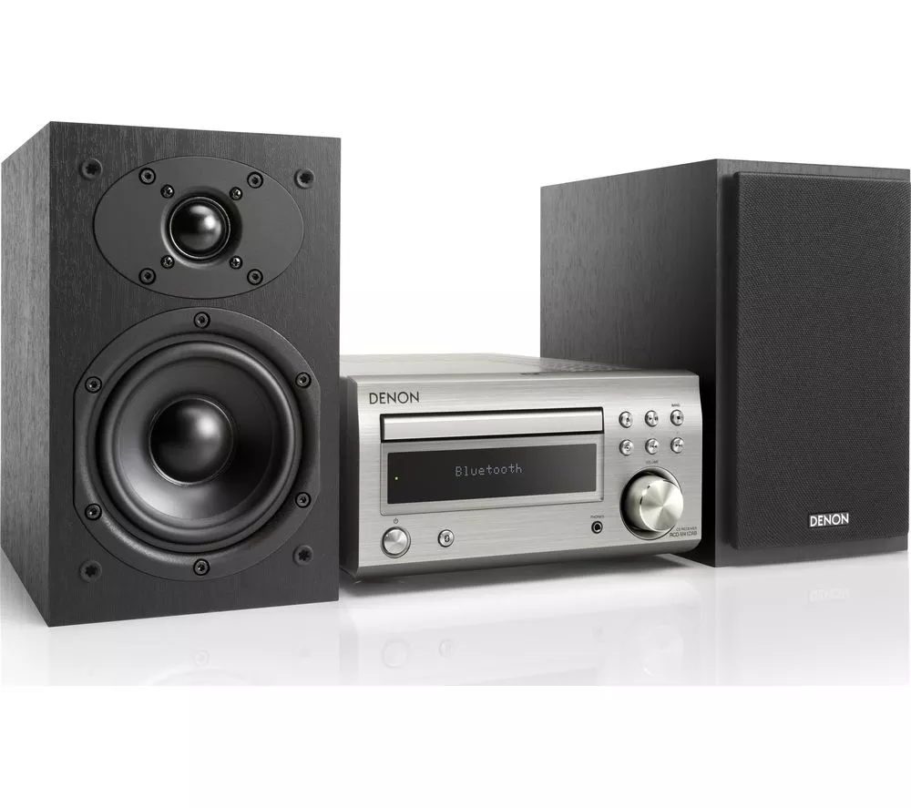 DENON DM-41DAB Wireless Traditional Hi-Fi System - Premium Silver