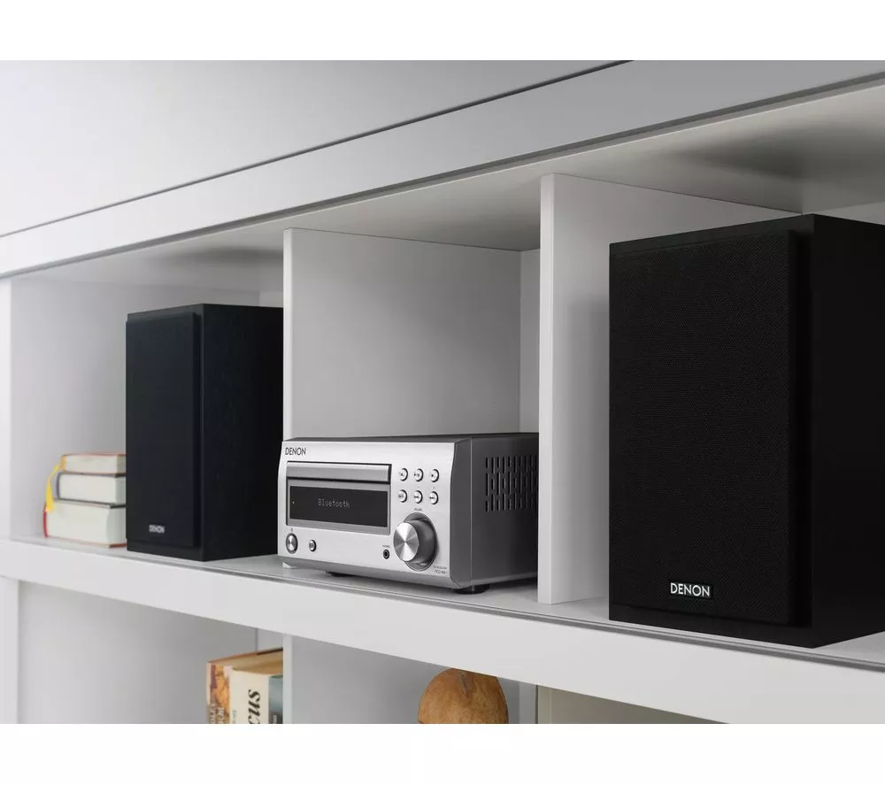 DENON DM-41DAB Wireless Traditional Hi-Fi System - Premium Silver
