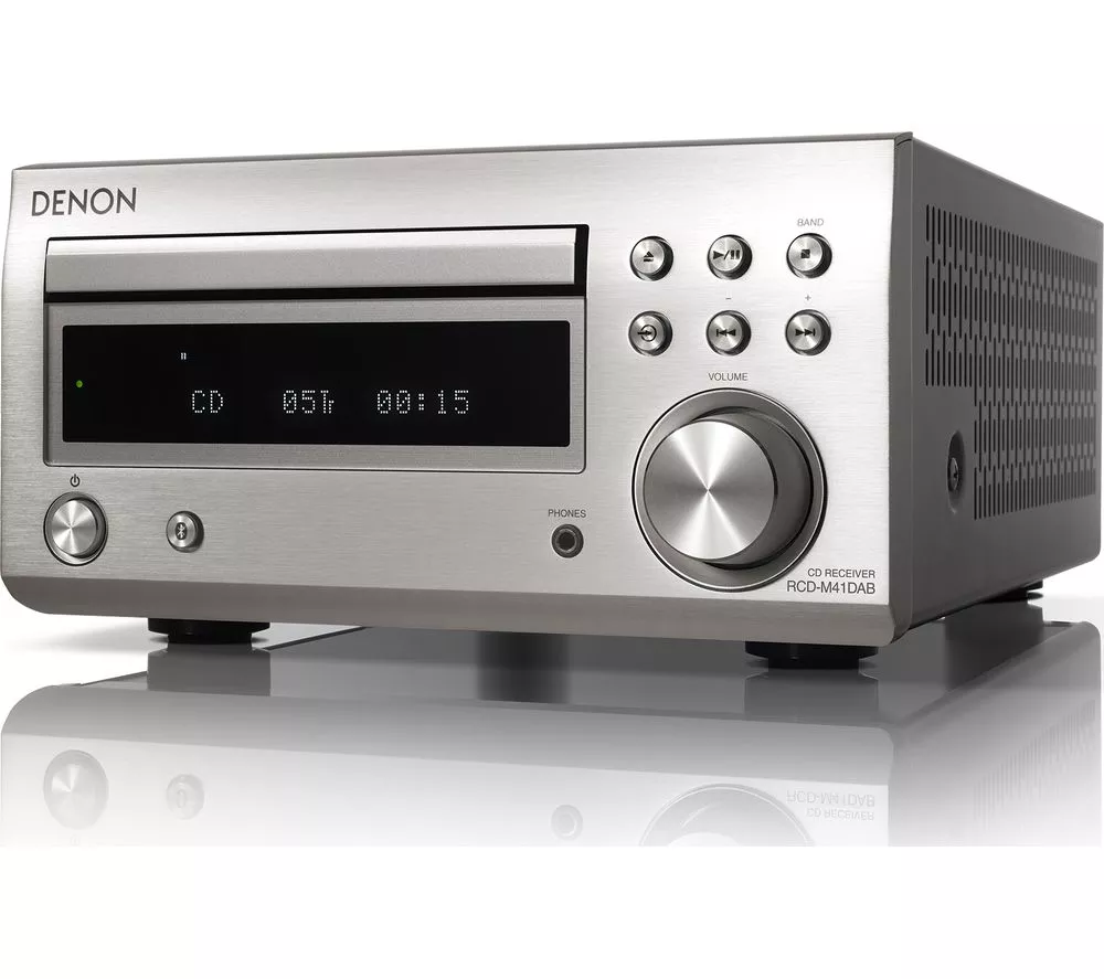 DENON DM-41DAB Wireless Traditional Hi-Fi System - Premium Silver