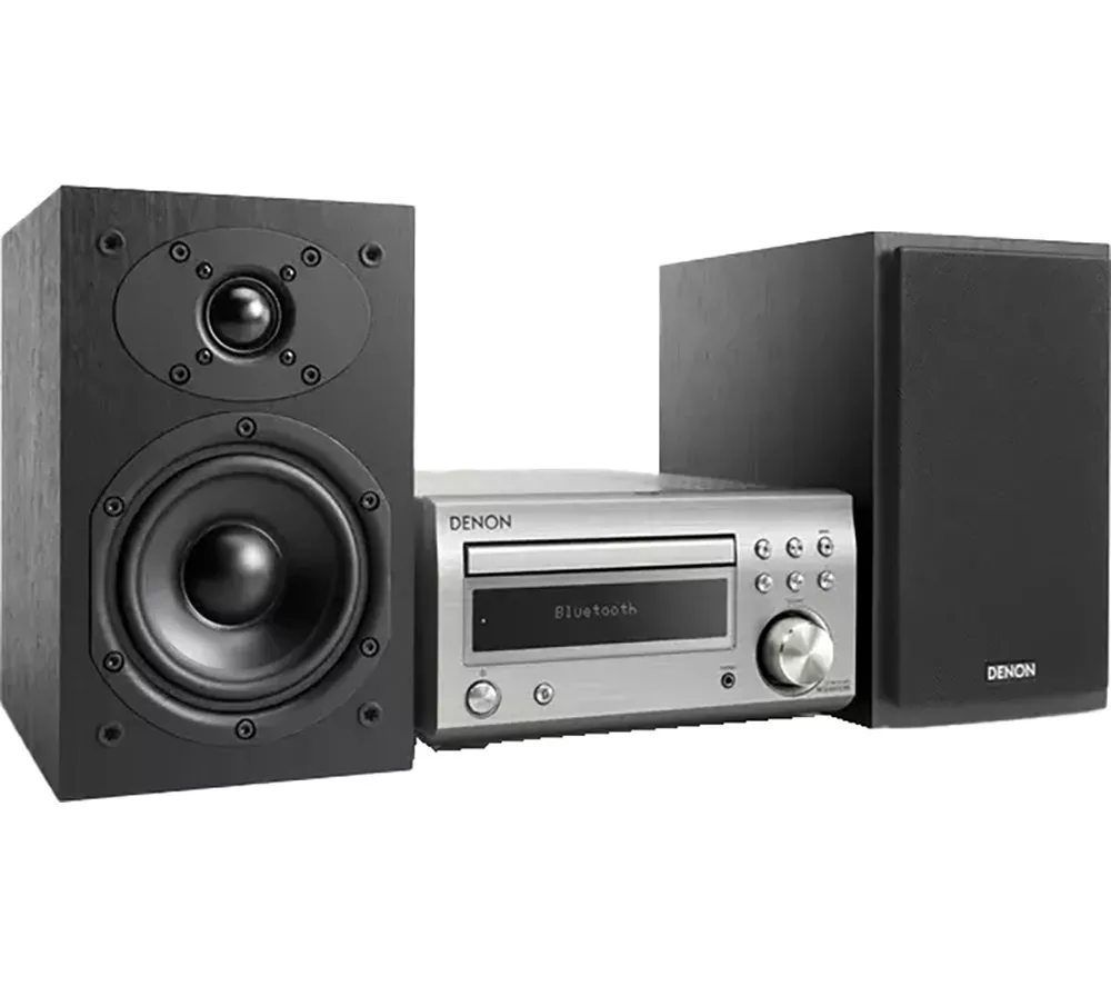DENON DM-41DAB Wireless Traditional Hi-Fi System - Premium Silver