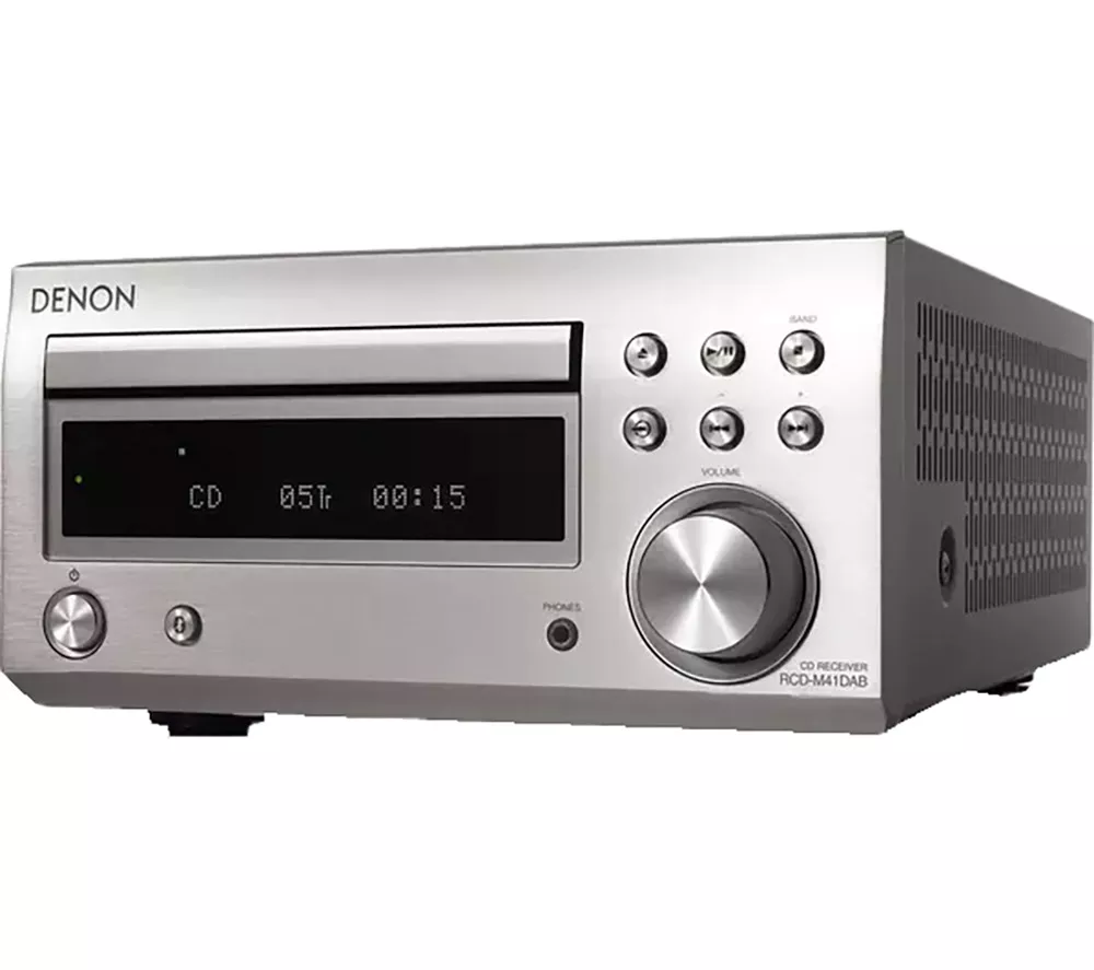 DENON DM-41DAB Wireless Traditional Hi-Fi System - Premium Silver