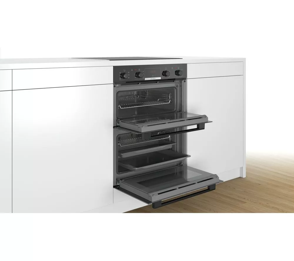 BOSCH Series 4 NBS533BB0B Electric Built-under Double Oven - Black
