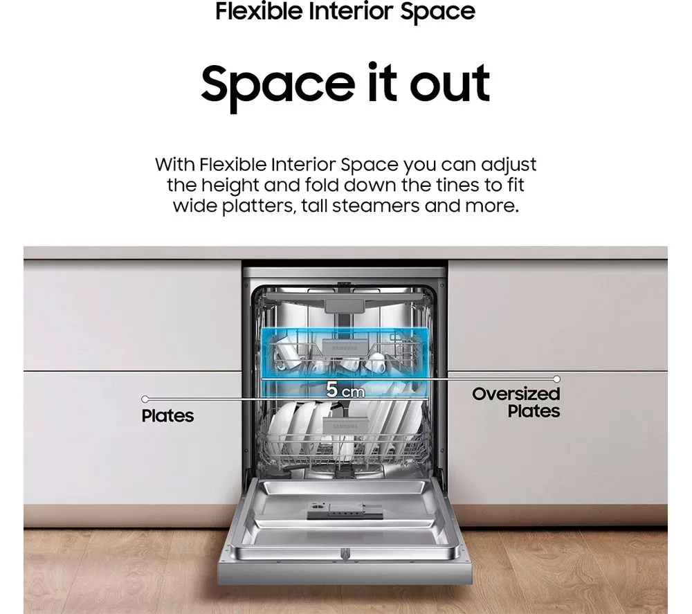 SAMSUNG Series 6 DW60M6050FS Full-size Dishwasher - Stainless Steel