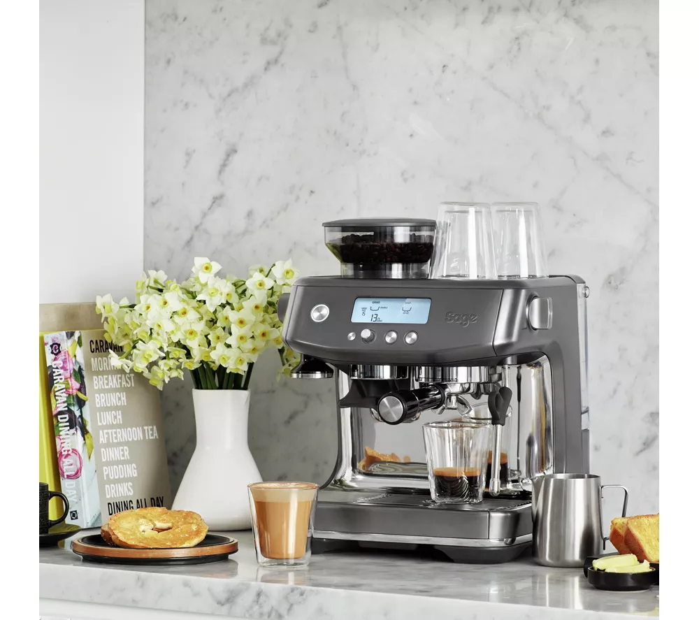 SAGE the Barista Pro SES878 Bean to Cup Coffee Machine - Black Stainless Steel