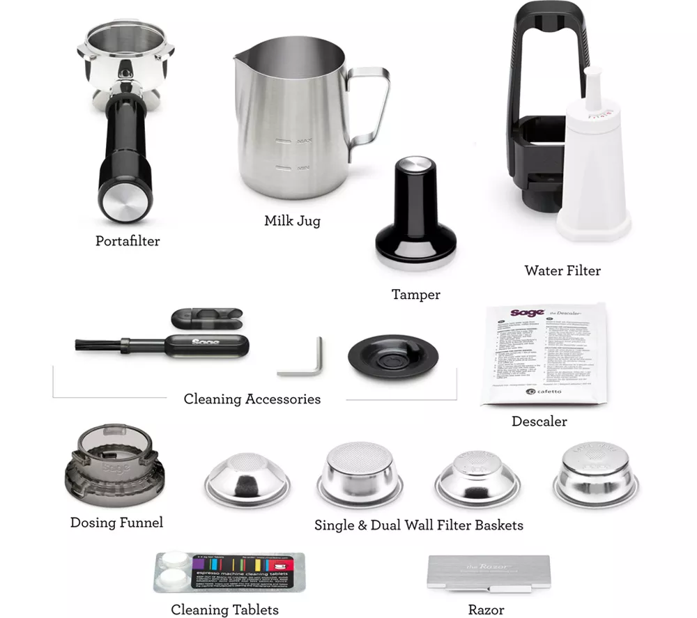 SAGE the Barista Pro SES878 Bean to Cup Coffee Machine - Black Stainless Steel