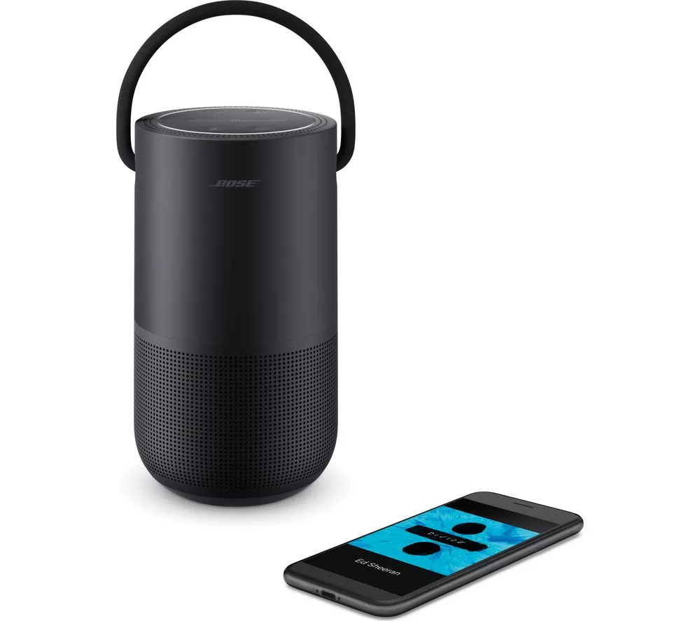 BOSE Portable Wireless Multi-room Home Speaker with Google Assistant & Amazon Alexa - Black