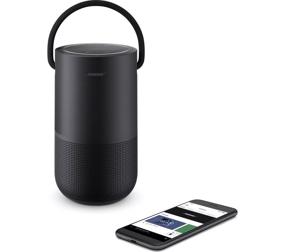 BOSE Portable Wireless Multi-room Home Speaker with Google Assistant & Amazon Alexa - Black