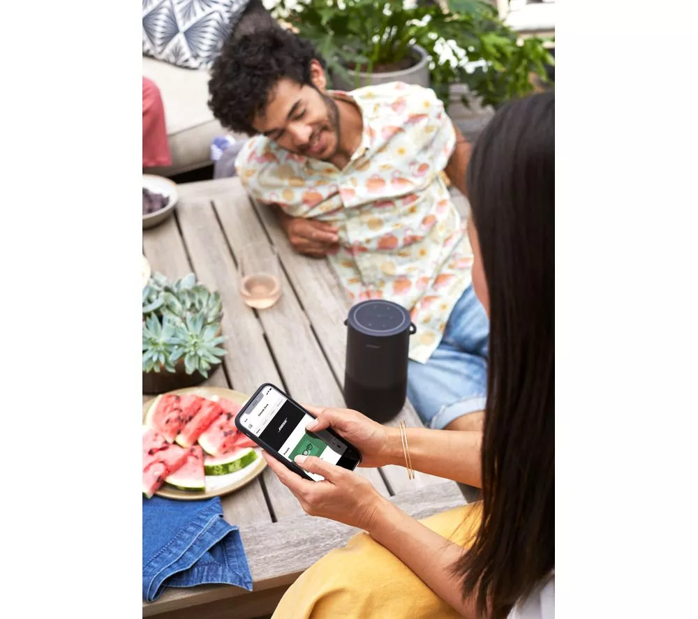 BOSE Portable Wireless Multi-room Home Speaker with Google Assistant & Amazon Alexa - Black
