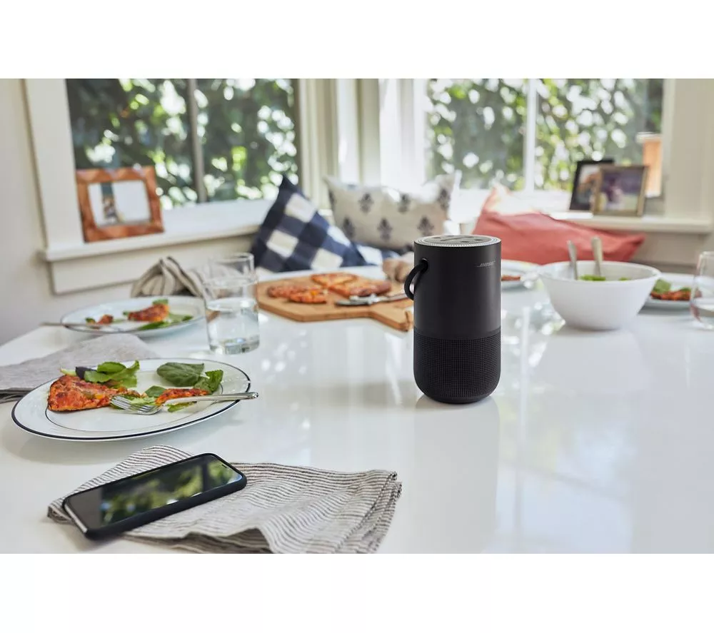 BOSE Portable Wireless Multi-room Home Speaker with Google Assistant & Amazon Alexa - Black