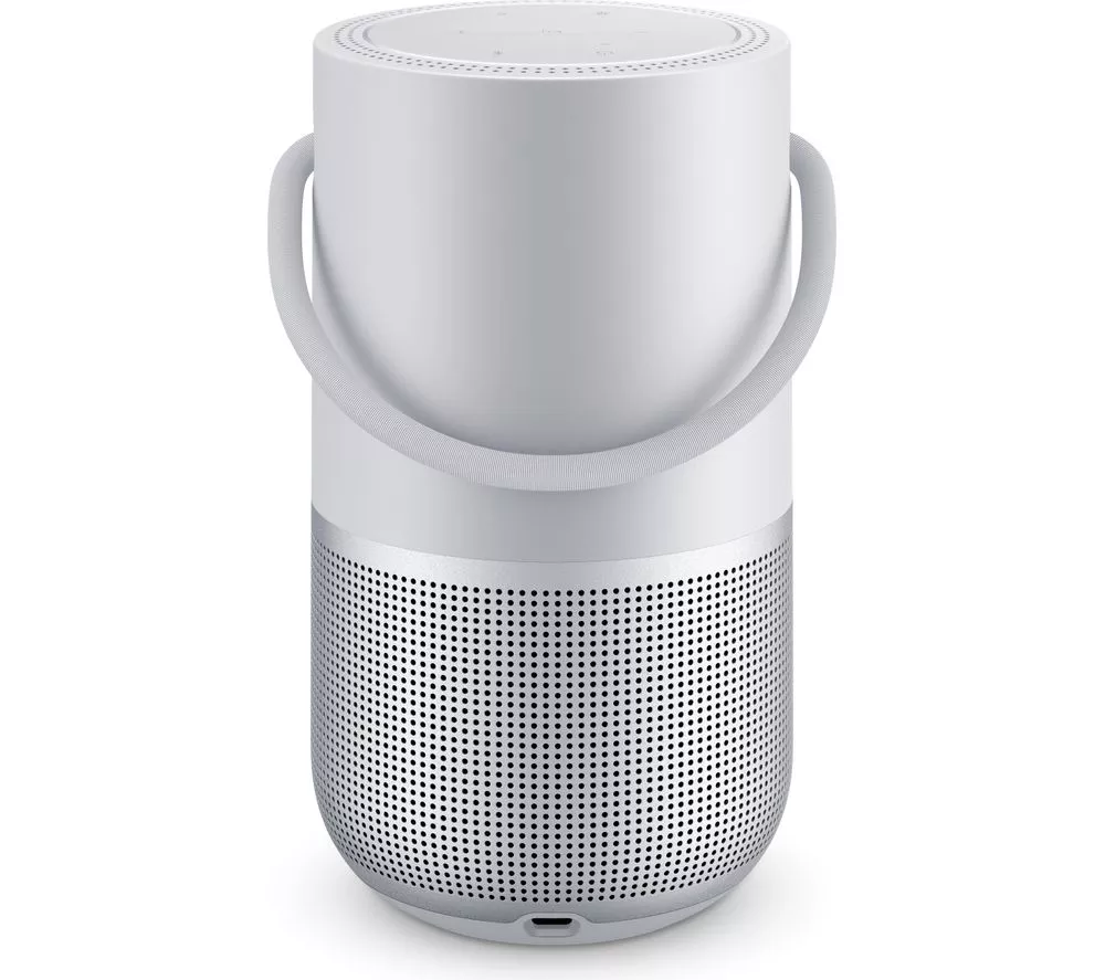 BOSE Portable Wireless Multi-room Home Smart Speaker with Google Assistant & Amazon Alexa - Silver