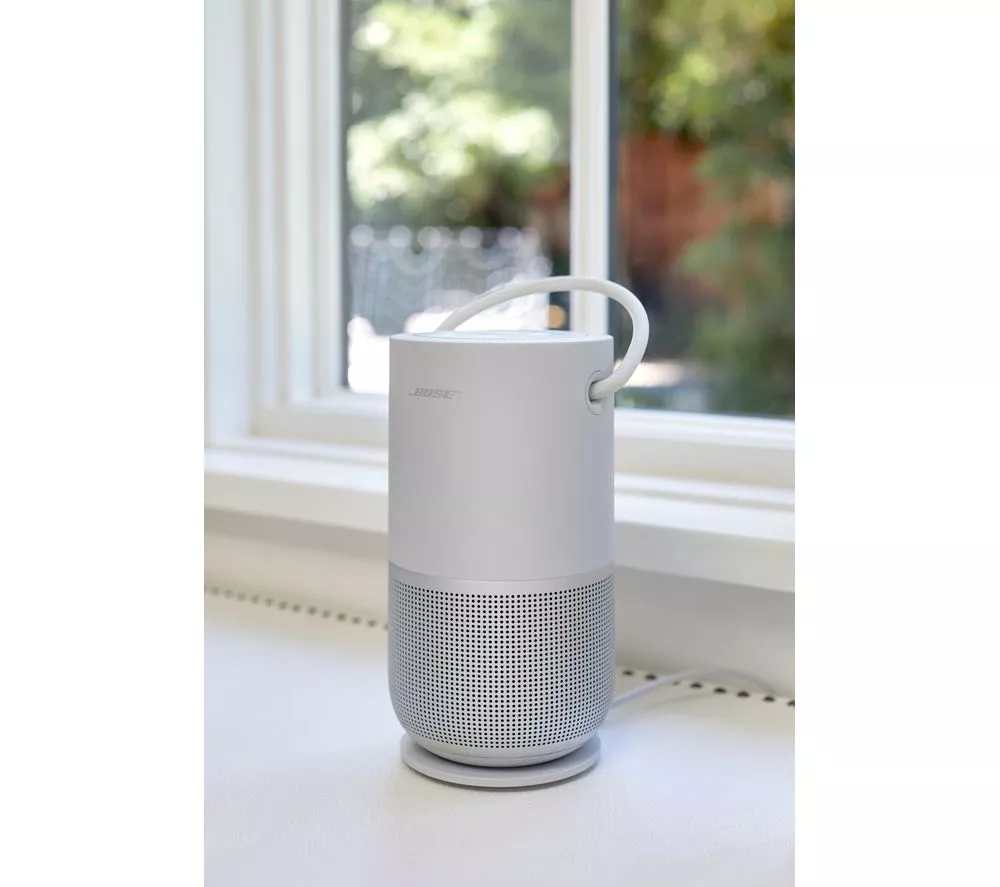 BOSE Portable Wireless Multi-room Home Smart Speaker with Google Assistant & Amazon Alexa - Silver