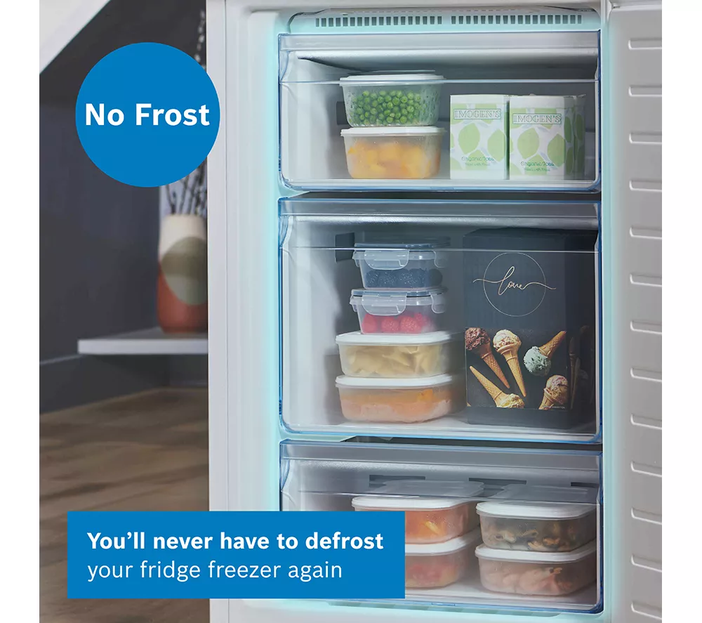 BOSCH Series 2 KGN34NWEAG 50 50 Fridge Freezer - White