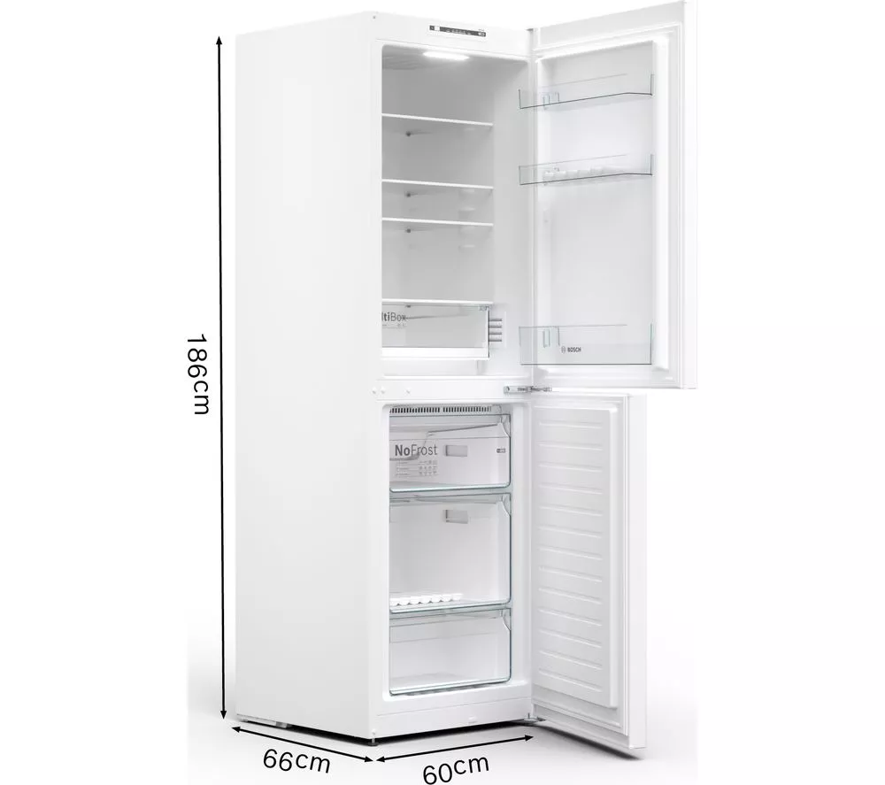 BOSCH Series 2 KGN34NWEAG 50 50 Fridge Freezer - White