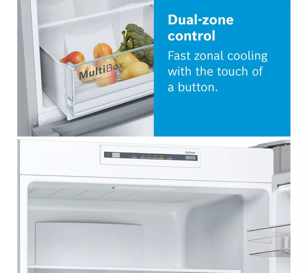 BOSCH Series 2 KGN34NWEAG 50 50 Fridge Freezer - White