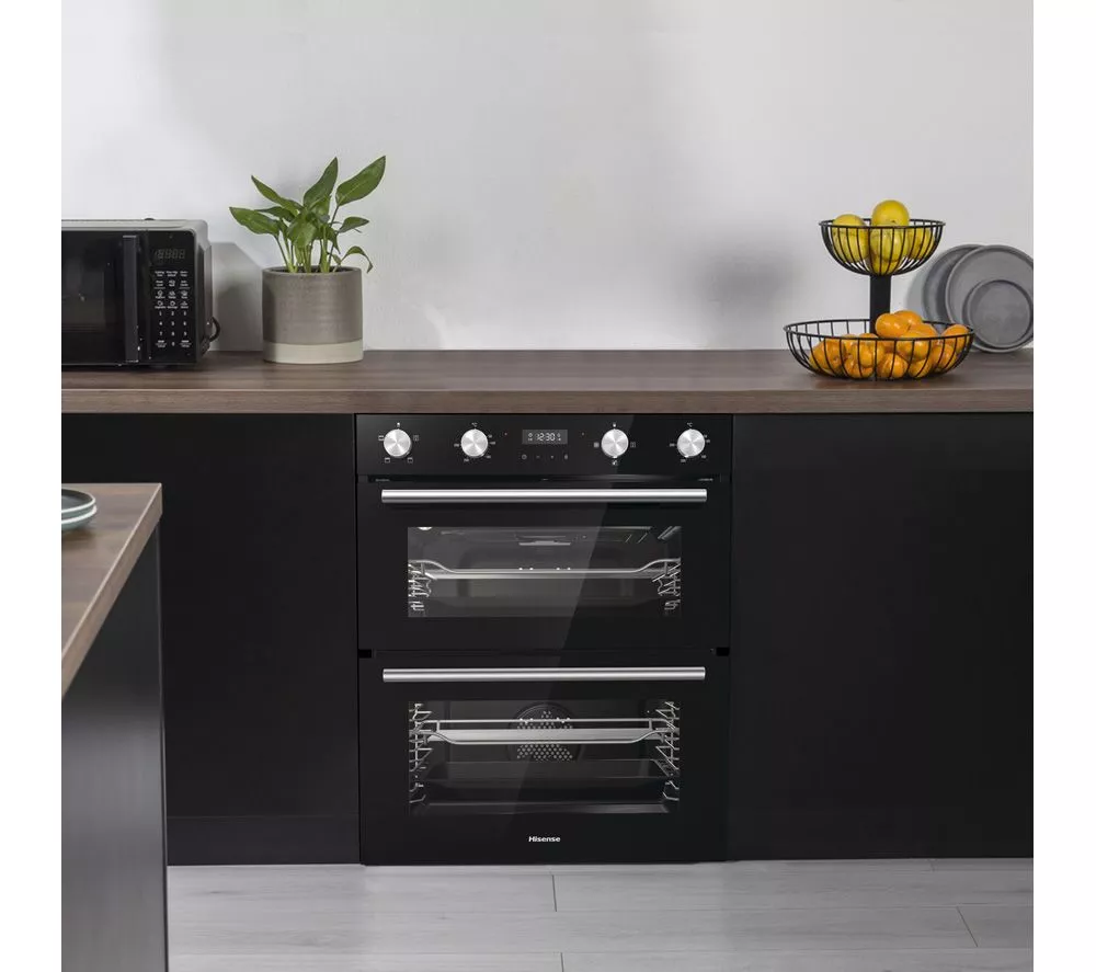 HISENSE BID75211BGUK Electric Built-under Double Oven - Black