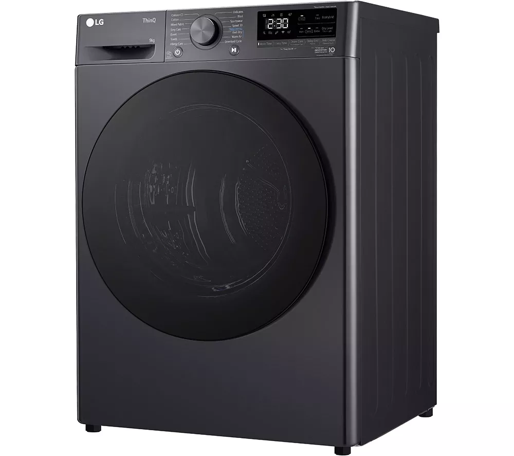 LGE V7 DUAL Dry FDV709GN WiFi-enabled 9 kg Heat Pump Tumble Dryer - Slate Grey