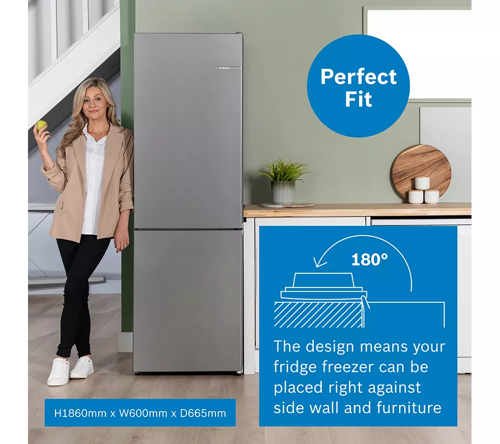 BOSCH Series 4 KGN362LDFG 70 30 Fridge Freezer - Inox