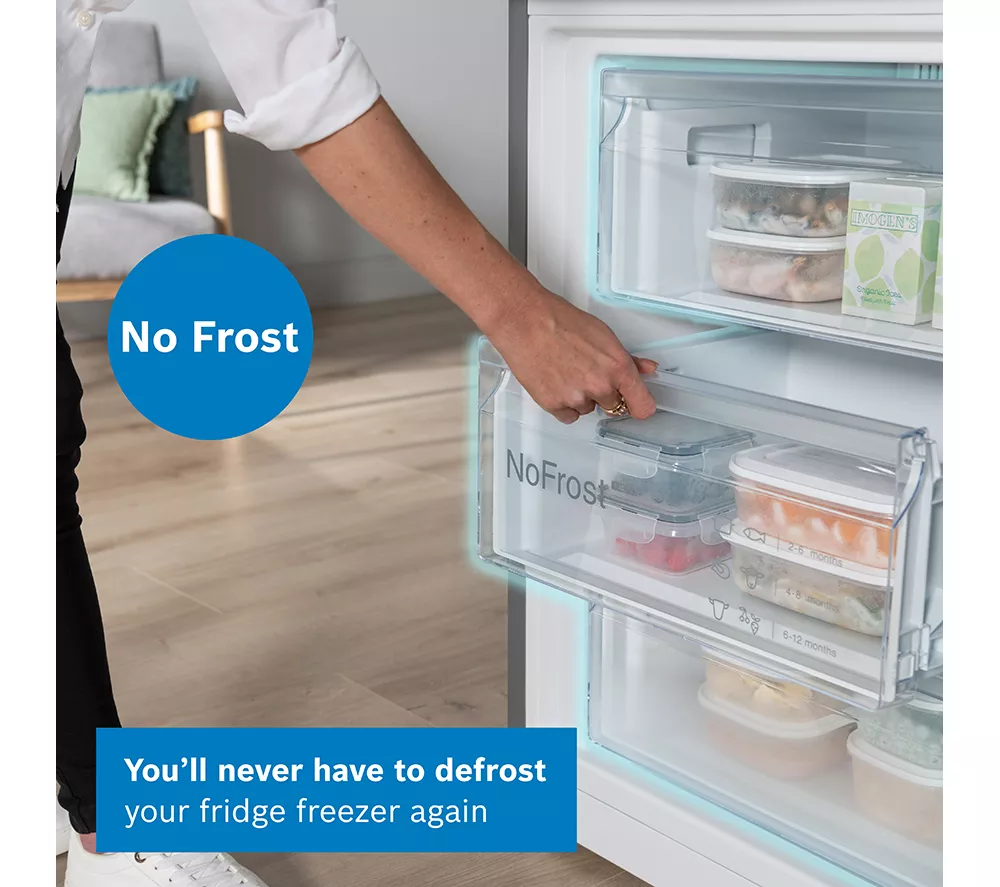 BOSCH Series 4 KGN362LDFG 70 30 Fridge Freezer - Inox
