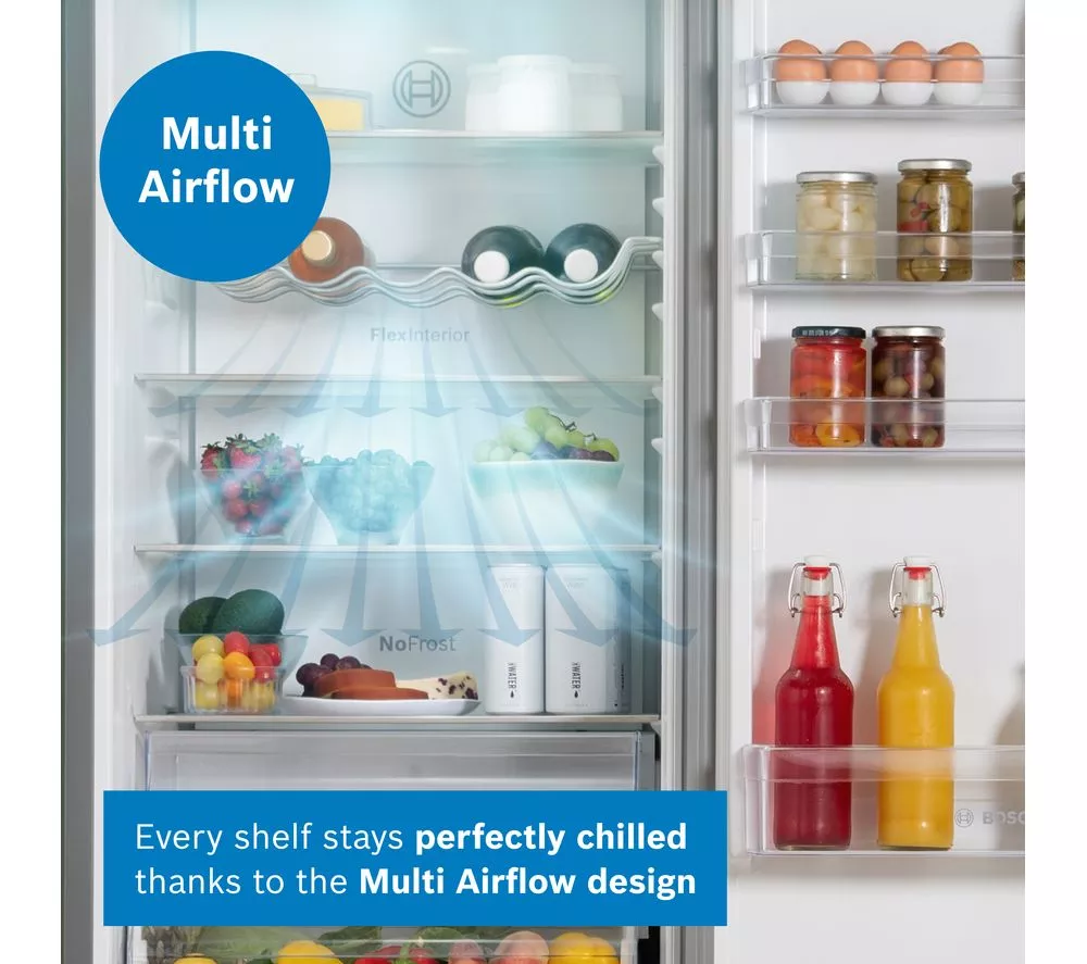 BOSCH Series 4 KGN392LDFG 70 30 Fridge Freezer - Inox