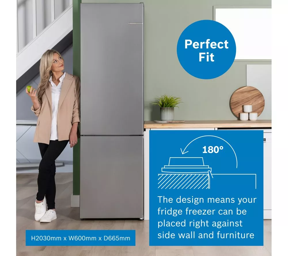 BOSCH Series 4 KGN392LDFG 70 30 Fridge Freezer - Inox