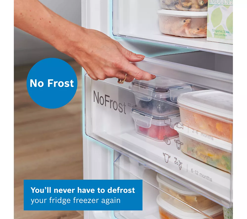 BOSCH Series 4 KGN392WDFG 70 30 Fridge Freezer - White