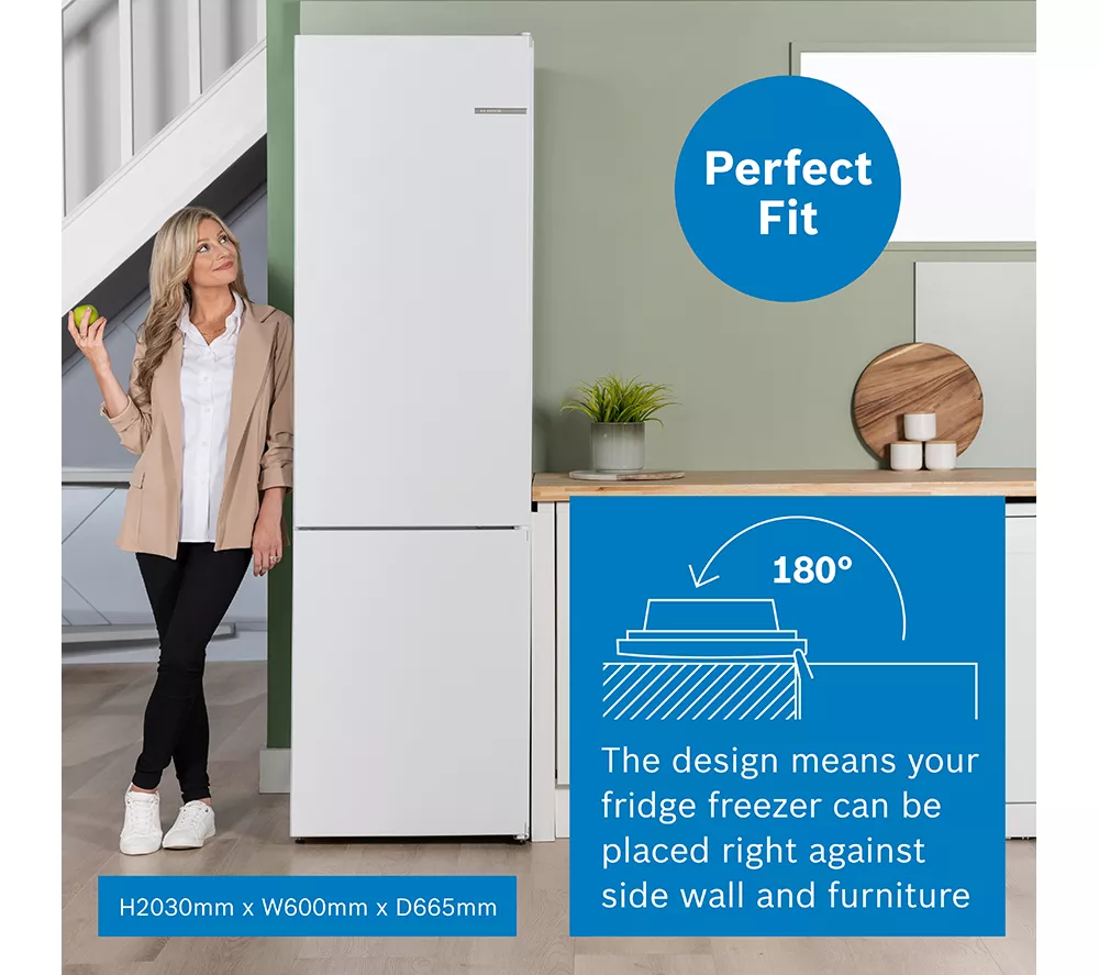 BOSCH Series 4 KGN392WDFG 70 30 Fridge Freezer - White