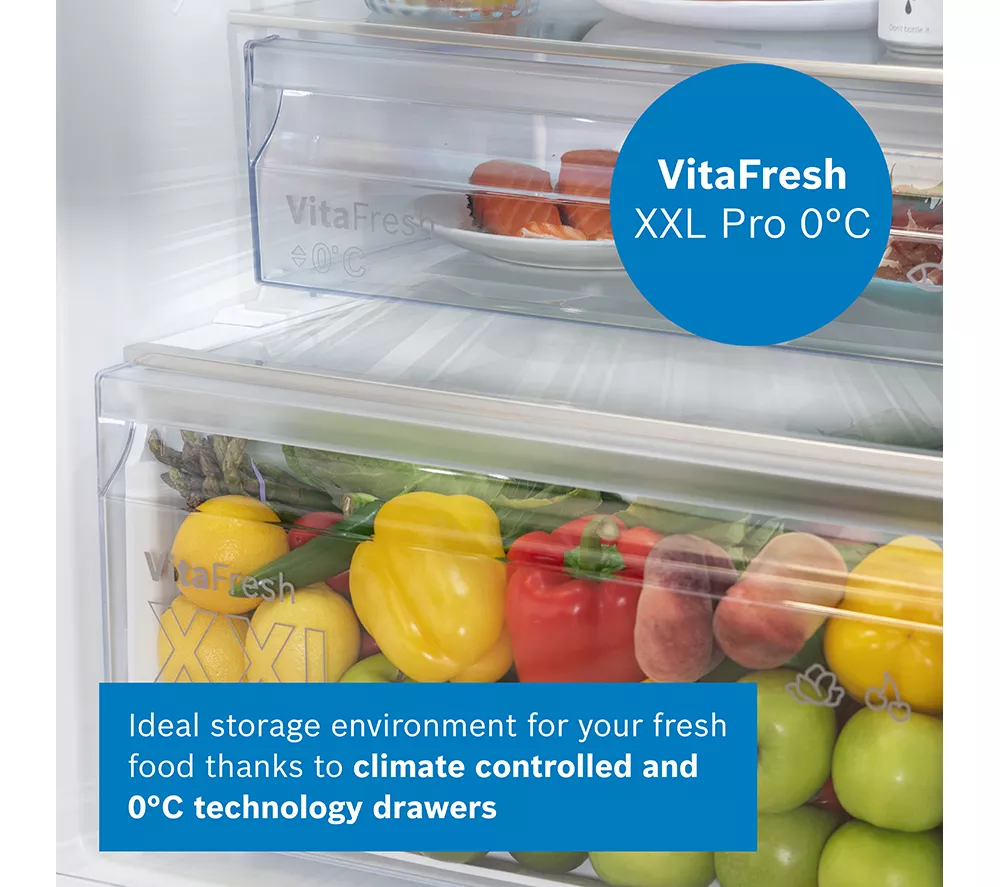 BOSCH Series 4 KGN392WDFG 70 30 Fridge Freezer - White