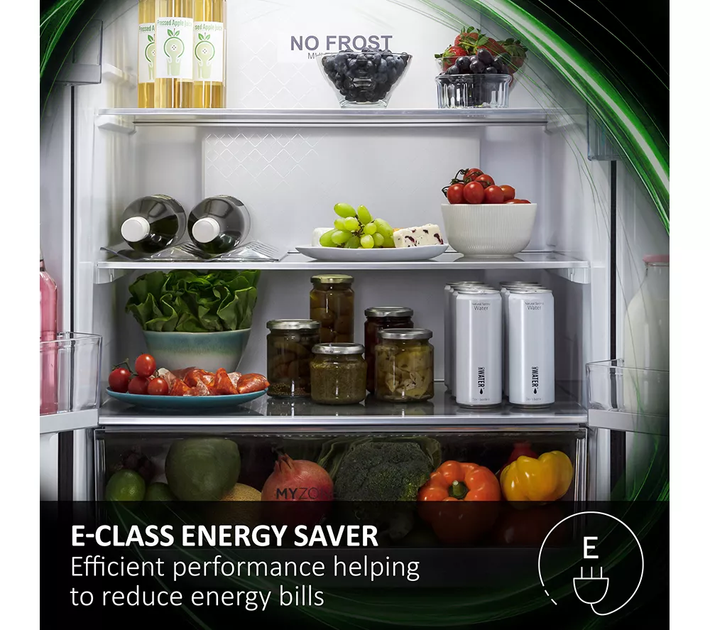 HAIER HFR5719ENMP Fridge Freezer - Platinum Inox