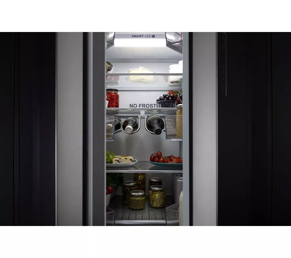 HAIER HFR5719ENMP Fridge Freezer - Platinum Inox