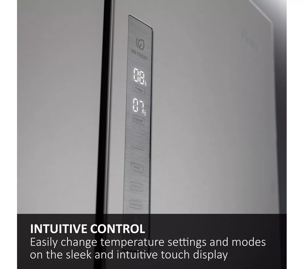 HAIER HFR5719EWMP Fridge Freezer - Platinum Inox