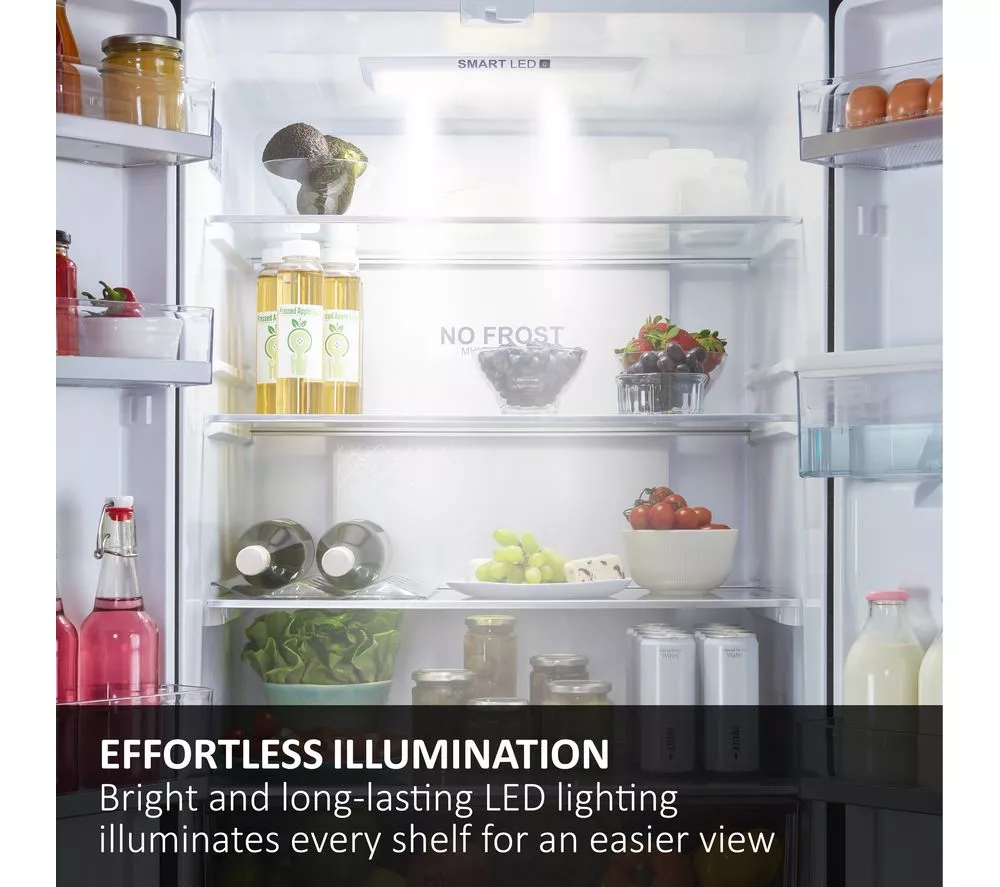 HAIER HFR5719EWMP Fridge Freezer - Platinum Inox