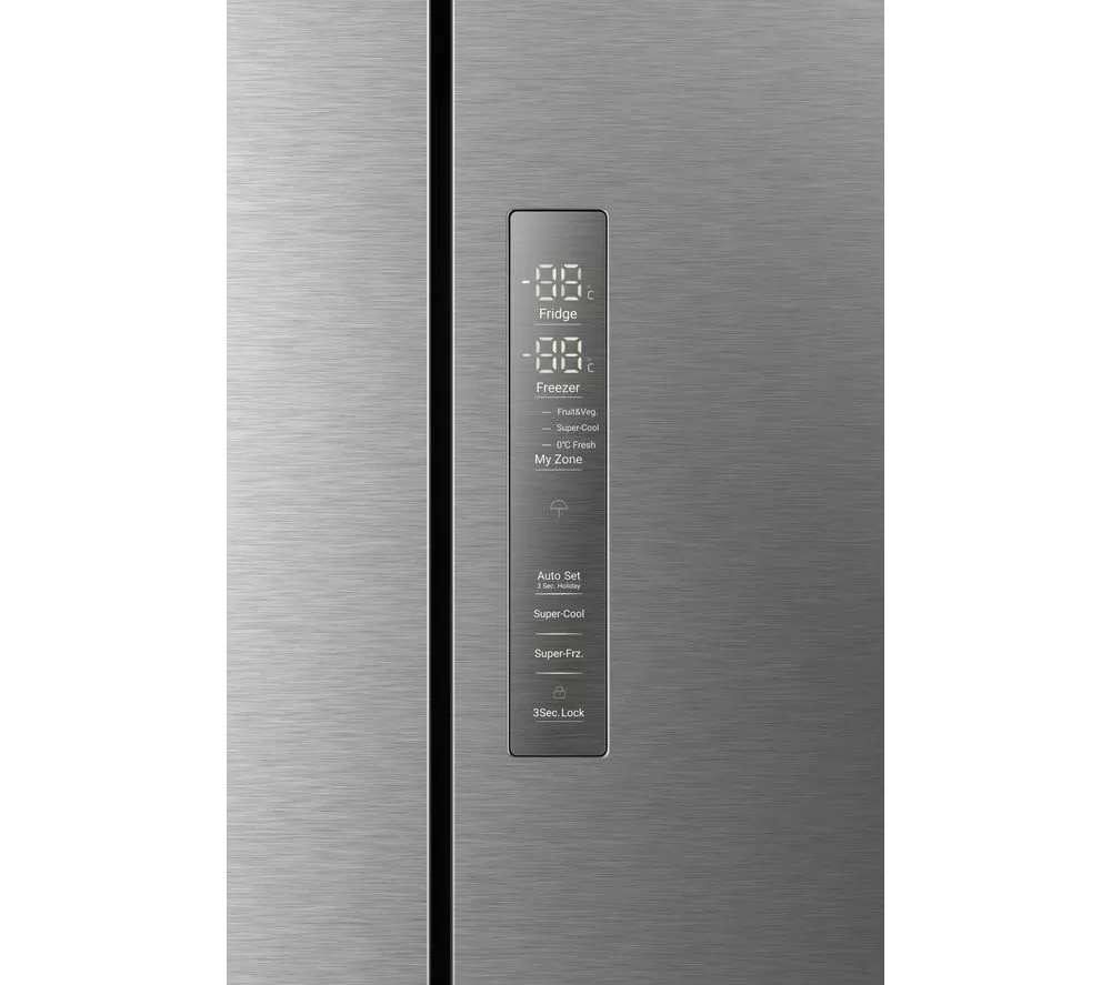 HAIER HFR5719EWMP Fridge Freezer - Platinum Inox