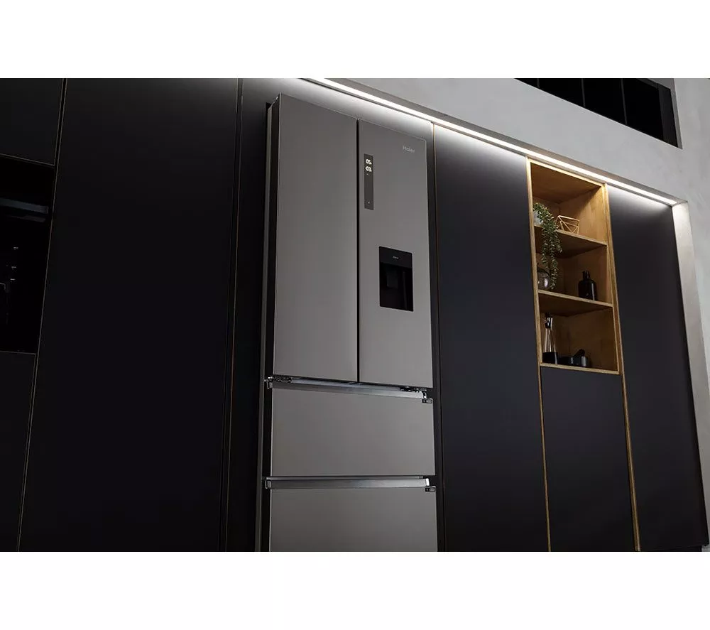 HAIER HFR5719EWMP Fridge Freezer - Platinum Inox
