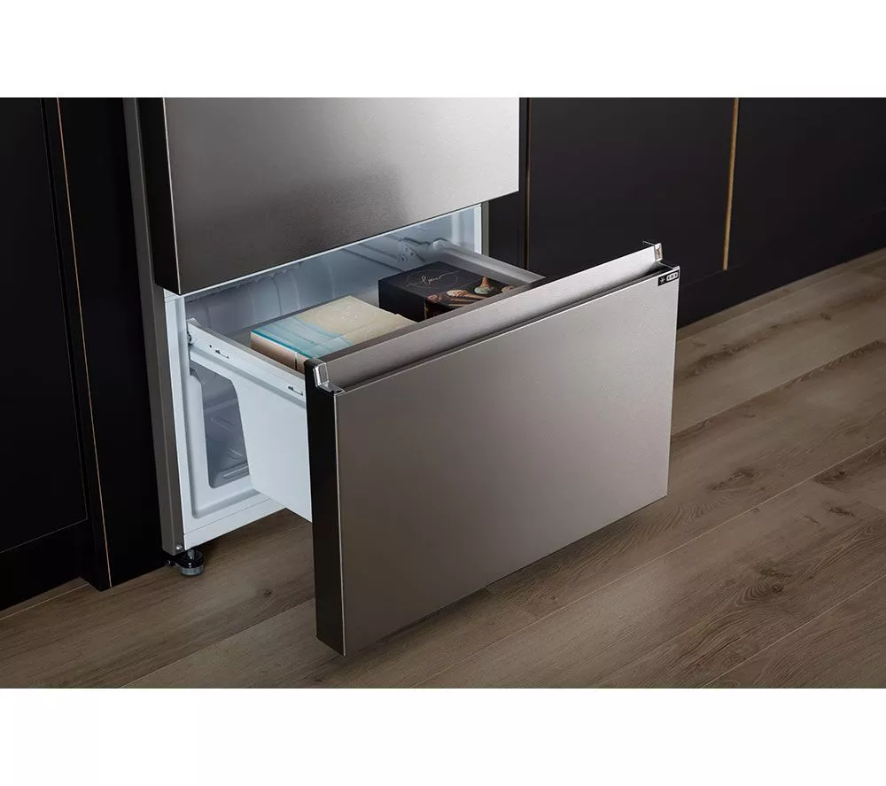 HAIER HFR5719EWMP Fridge Freezer - Platinum Inox
