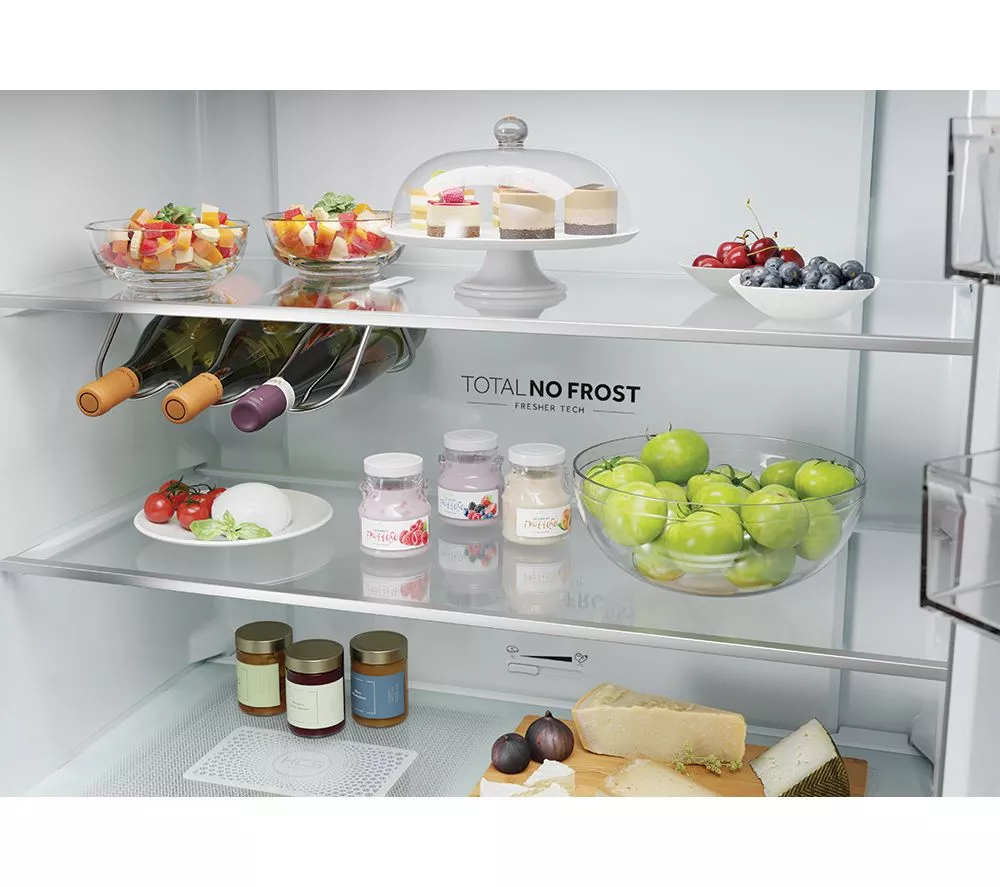 HAIER HCR5919EHMP Fridge Freezer - Platinum Inox