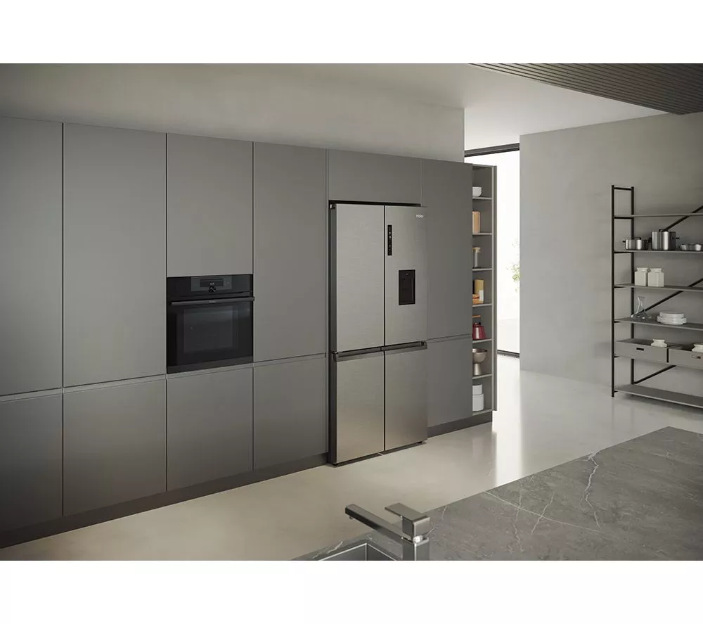 HAIER HCR5919EHMP Fridge Freezer - Platinum Inox