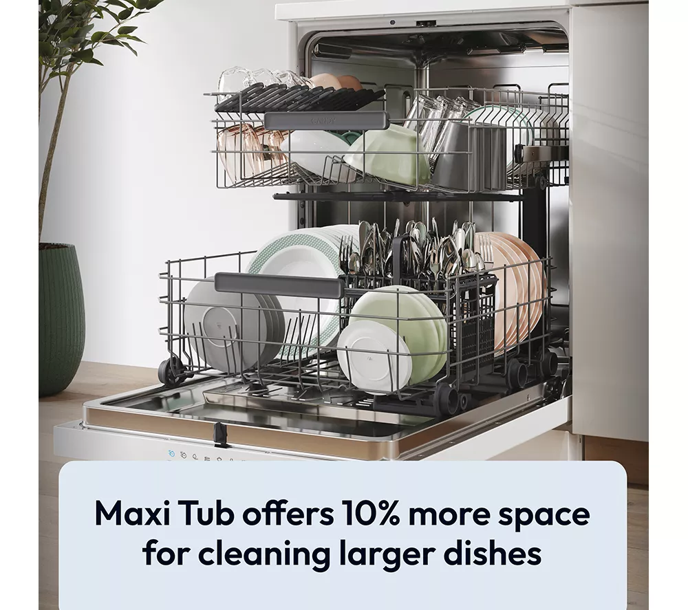 CANDY Rapido CF 3E9L0W Full-size WiFi-enabled Dishwasher - White